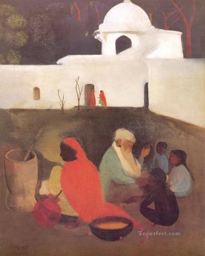 indio Painting - antiguos narradores amrita shergil indio